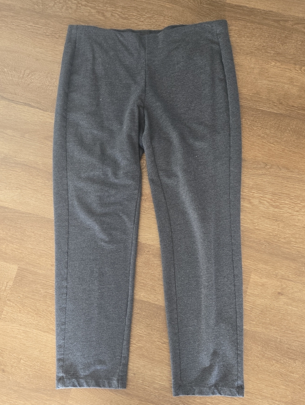 J. Jill Straight-Leg Ponte Pants in Charcoal Gray